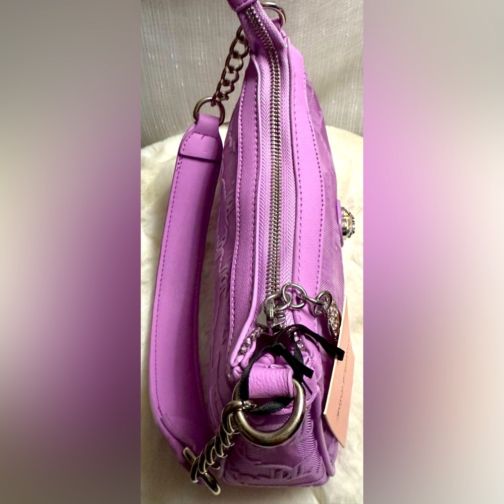 NEW Juicy Couture Violet Purple Tulle Mesh Shoulder Bag - Picture 2 of 9